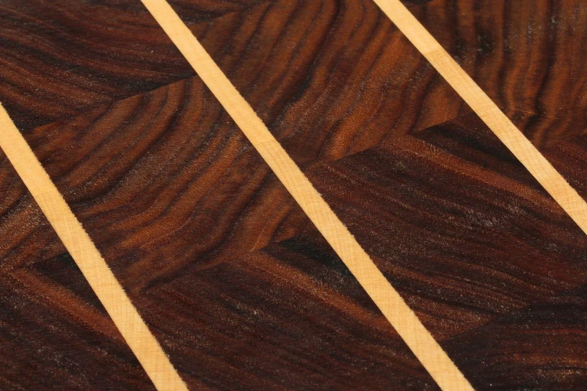 Eden Tabla De Cortar Hecha A Mano, Nogal Americano Con Rayas, 37x27 Cm - Imagen 3