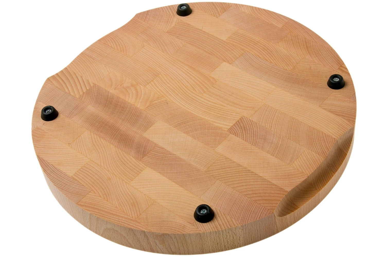 Il Cucinino Tabla De Cortar Redonda De Madera De Haya De Grano Fino, 35 Cm - Imagen 2