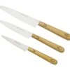Nontron Traditional Set Of 3 Kitchen Knives, T3OFRBU Juego De Cuchillos De 3 Piezas