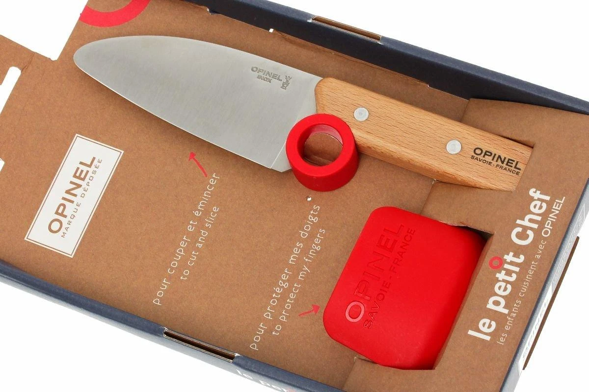 Opinel Cuchillo De Cocina Y Protector De Dedos 'Le Petit Chef' - Imagen 6
