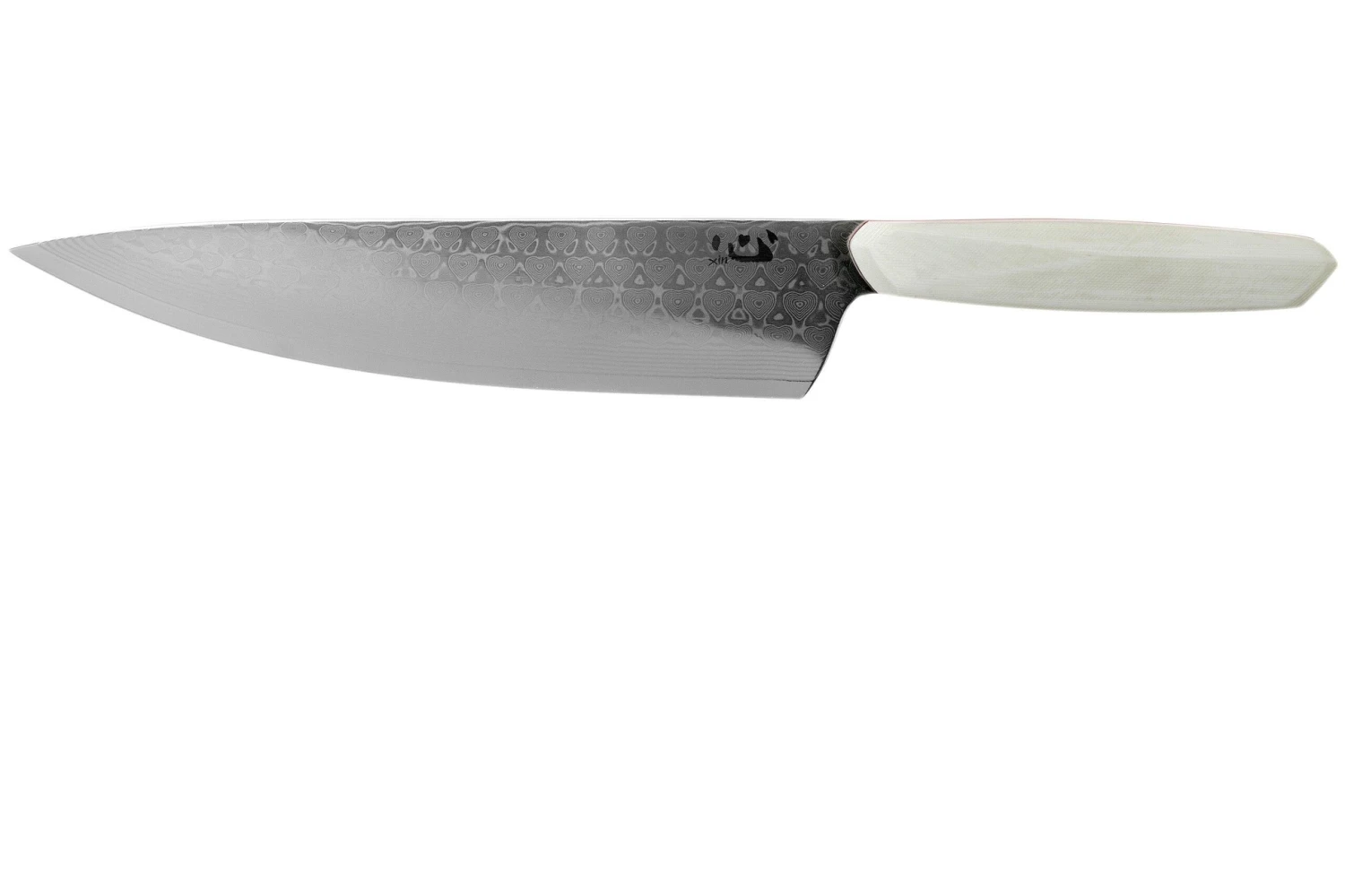 Xin Cutlery XinCore XC127 White G10, Red Liners, Damascus, Cuchillo De Chef 21.5 Cm