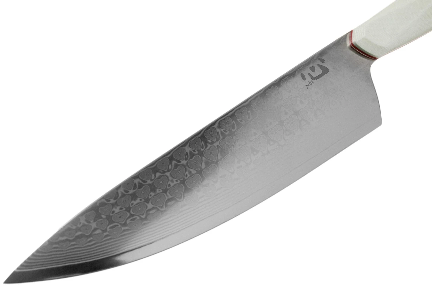 Xin Cutlery XinCore XC127 White G10, Red Liners, Damascus, Cuchillo De Chef 21.5 Cm - Imagen 3