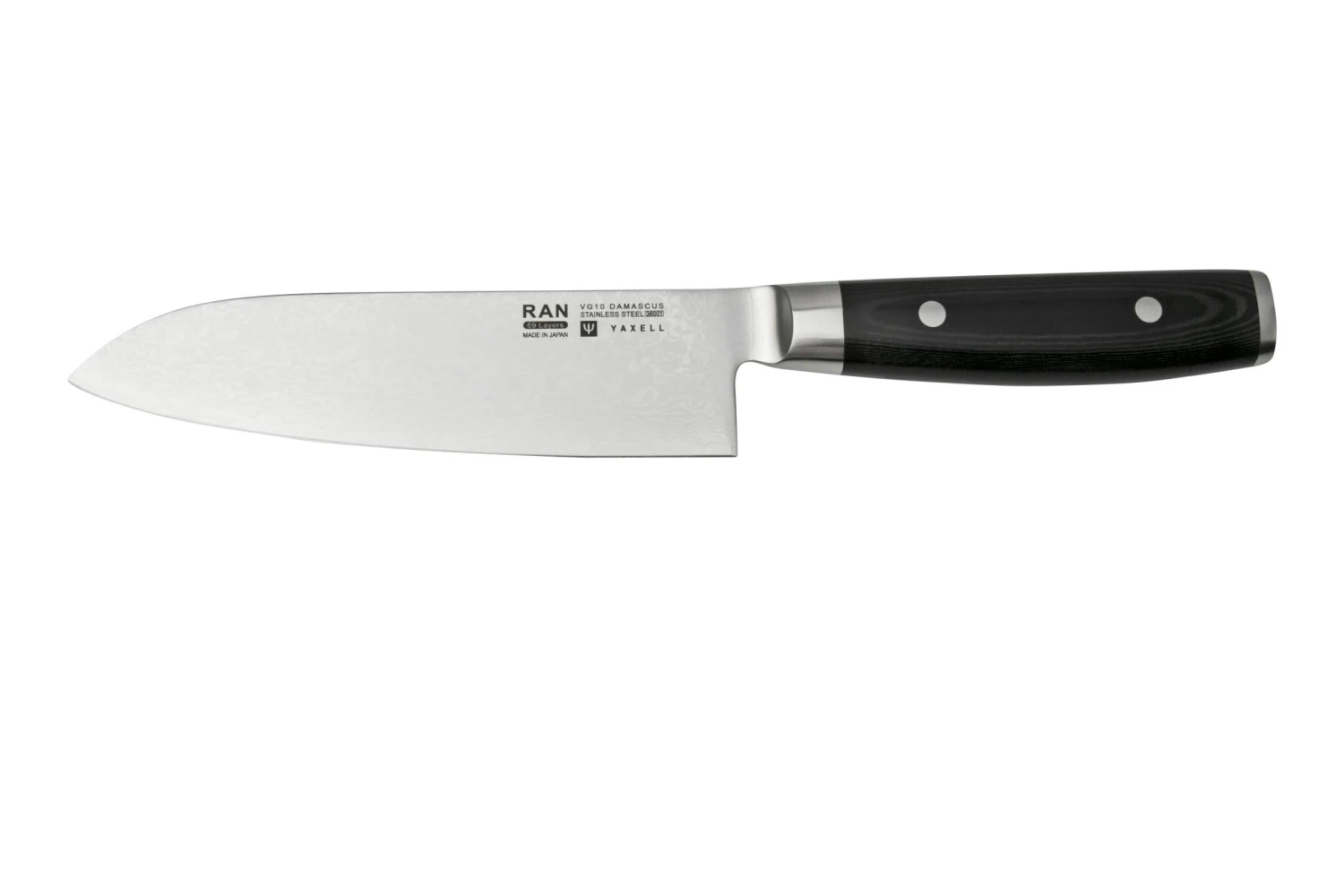 Yaxell Ran 36056, Juego De Cuchillos De 3 Piezas Santoku 16,5 Cm, Cuchillo Multiusos 12 Cm Y Afilador De Cuchillos - Imagen 6