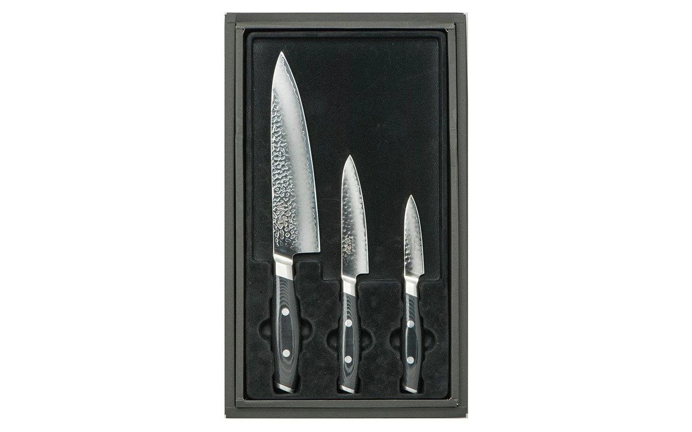 Yaxell Tsuchimon 36754, Juego De Cuchillos De 3 Piezas: Cuchillo De Chef, Cuchillo Universal Y Cuchillo Pelador